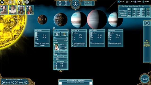 Tương tác với hàng trăm nhân vật và hành tinh đa dạng trong khi chơi Alliance of the Sacred Suns
