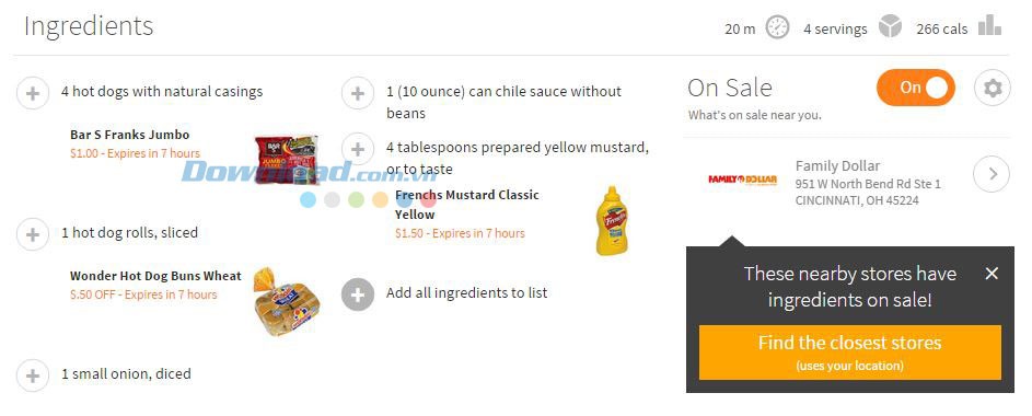 Nguyên liệu cần có và địa điểm mua trên Allrecipes