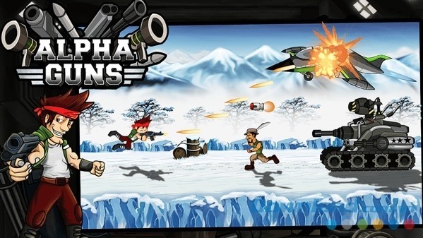 Thiết kế đồ họa hoạt hình ngộ nghĩnh của Alpha Guns Shooter cho Android