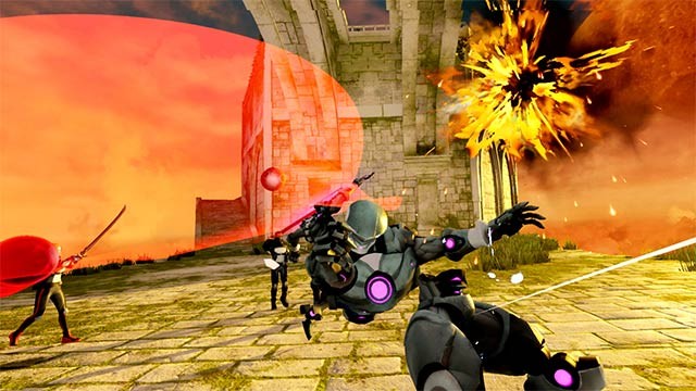 Hợp tác với bạn bè trong nhóm 4 người để cùng đấu kiếm, hạ gục kẻ thù và chiến thắng