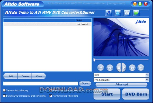 Altdo Video to AVI WMV DVD Converter&Burner