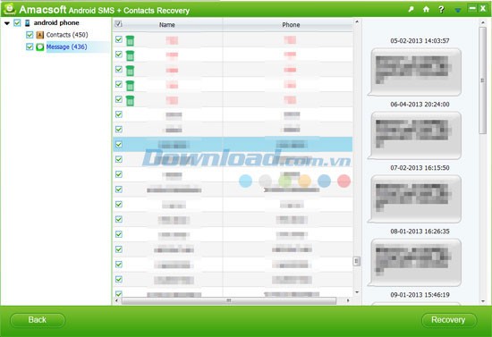 Amacsoft Android SMS+Contacts Recovery