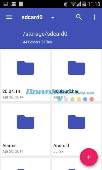 Amaze File Manager hỗ trợ chế độ xem lưới