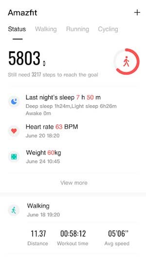 Amazfit sẽ theo dõi các số liệu thiết yếu của người dùng