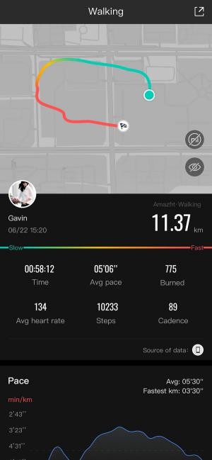 Amazfit thống kê số bước chân bạn đi mỗi ngày