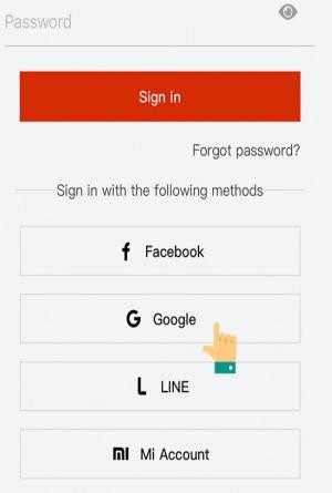 Chọn tài khoản để đăng ký Amazfit Watch