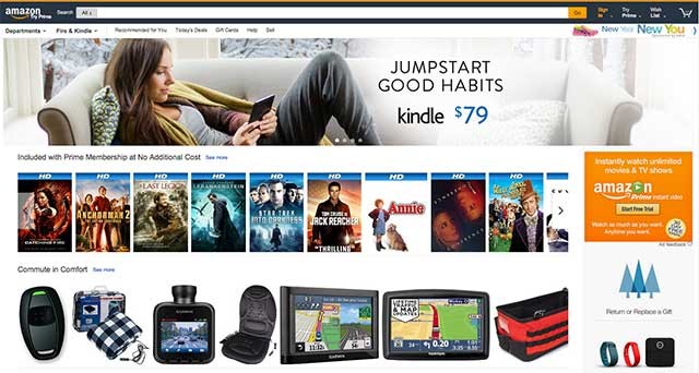 Amazon.com là trang thương mại điện tử lớn của Amazon