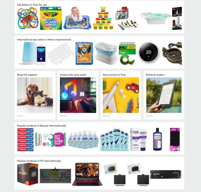 Amazon kinh doanh rất nhiều loại hàng hóa