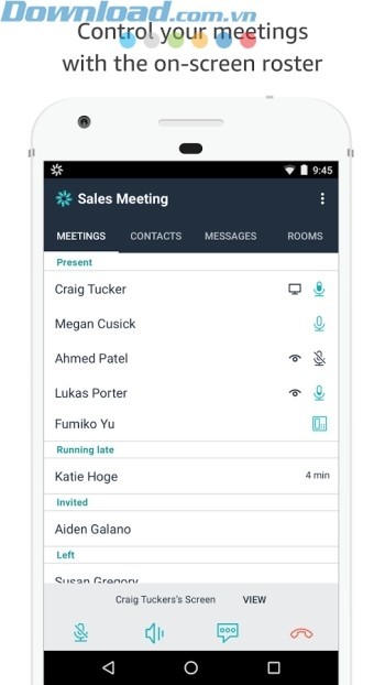 Quản lý cuộc họp ngay trên điện thoại