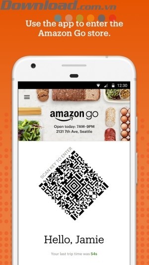Sử dụng Amazon Go app để mưa sắm trong cửa hàng tiện lợi Amazon Go
