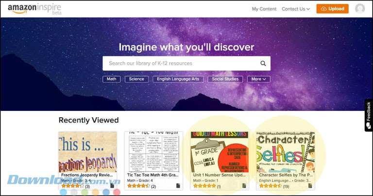 Giao diện Amazon Inspire