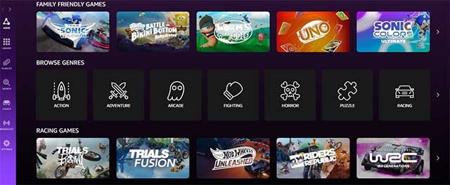 Amazon Luna cung cấp nhiều thể loại trò chơi để lựa chọn