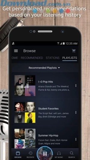 Nhận những đề xuất được cá nhân hóa dựa vào lịch sử nghe nhạc của bạn