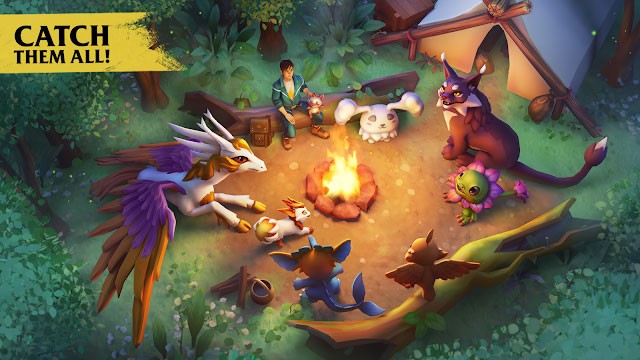 Săn bắt các sinh vật thần thoại Amikin trong game Amikin Survival: Anime RPG