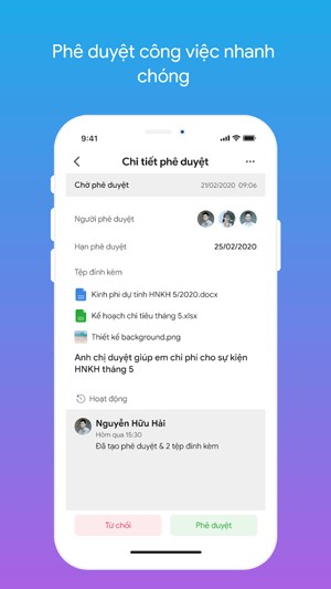 Phê duyệt công việc nhanh chóng