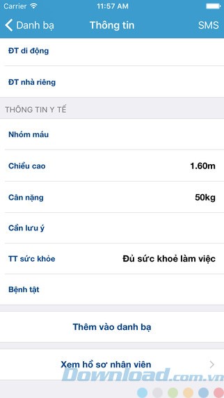Xem hồ sơ nhân viên