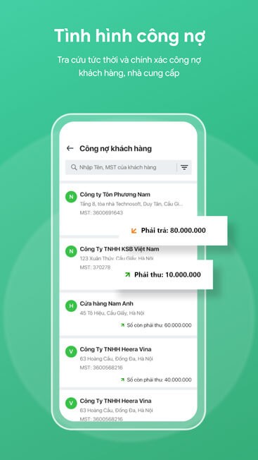 Tra cứu công nợ