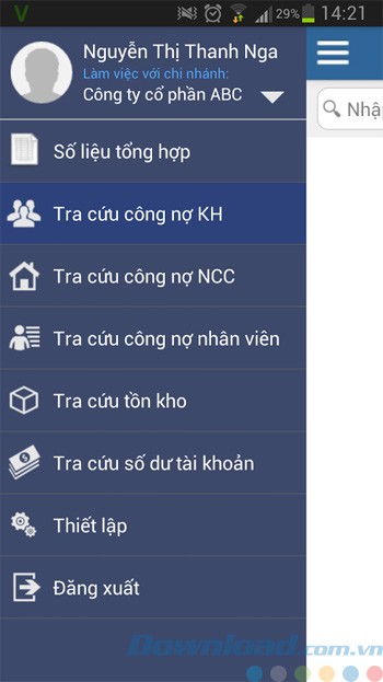 Danh mục chính của AMIS SME