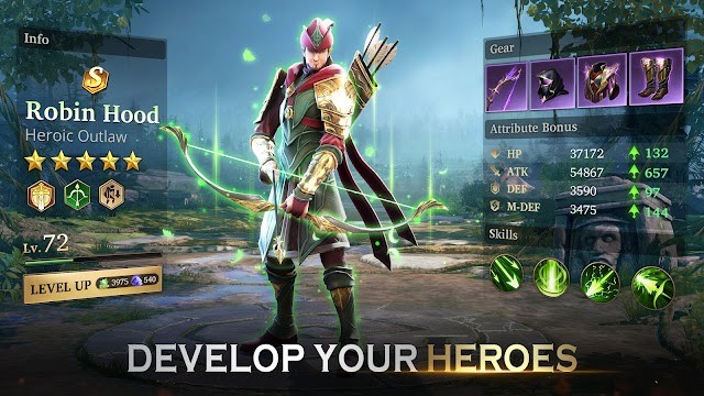 Phát triển các anh hùng của bạn trở nên ngày càng mạnh mẽ trong Among Gods
