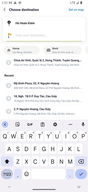 Tìm kiếm địa điểm đến