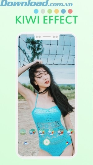 Hiệu ứng xanh kiwi mát mắt, trong lành