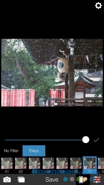 Áp dụng bộ lọc phim thành phố Tokyo vào bức ảnh bất kỳ