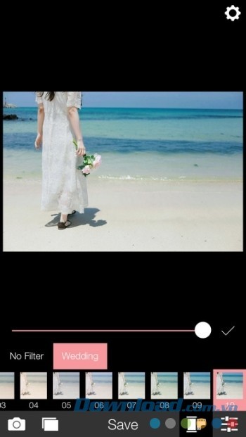 Chỉnh các thông số ảnh bằng thanh trượt