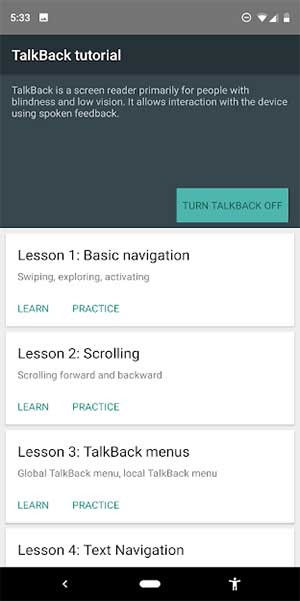 Trình đọc màn hình TalkBack