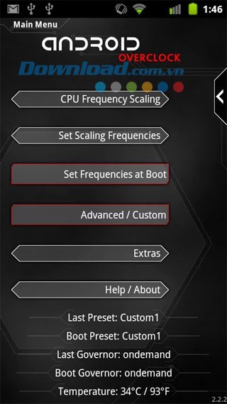 Android Overclock cho Android