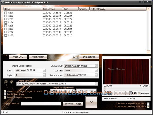 Andromeda Hyper DVD to 3GP Ripper