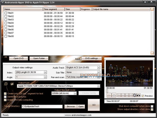 Andromeda Hyper DVD to AppleTV Ripper