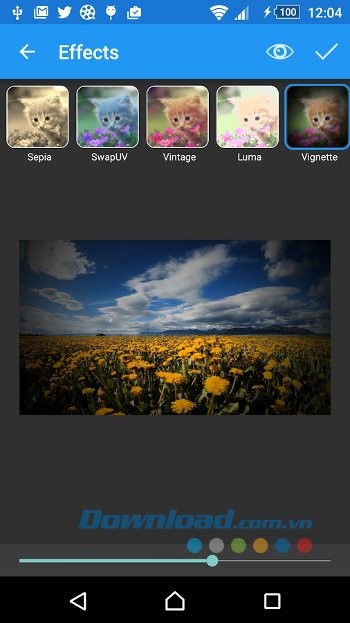 Thêm hiệu ứng vào video trên AndroVid