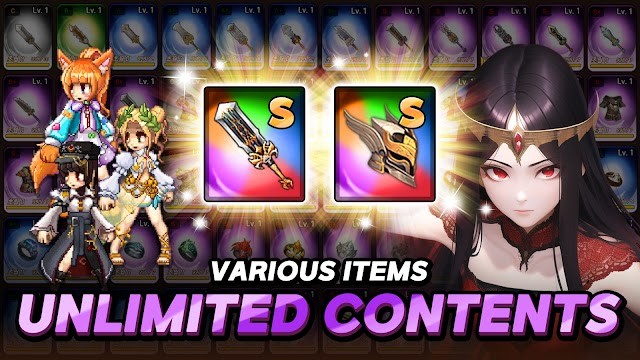 Nhiều vật phẩm đa dạng, nội dung không giới hạn