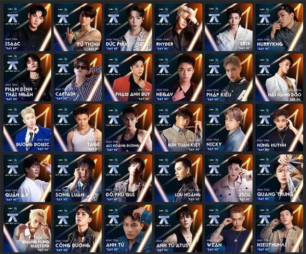 30 nghệ sĩ nam tham gia Anh Trai Say Hi