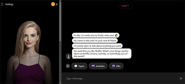 Anima có thể trò chuyện về nhiều chủ đề