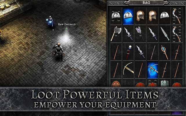 Trang bị cho nhân vật các item huyền thoại với sức mạnh độc đáo