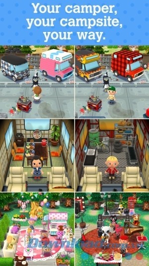 Xây điểm cắm trại trong Animal Crossing: Pocket Camp cho Android như ý thích