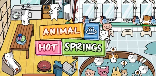 Animal Hot Springs cho Android là game quản lý nhà tắm suối nước nóng dễ thương