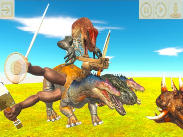 Quái thú chiến đấu với nhiều loại vũ khí khác nhau