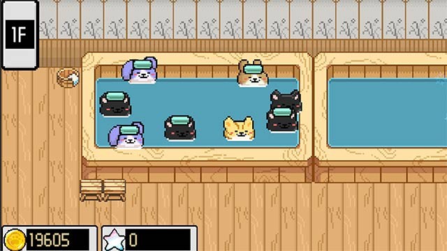 Thiết kế bồn tắm lạnh, ấm hoặc nóng với quầy đồ ăn nhẹ và máy bán nước tự động