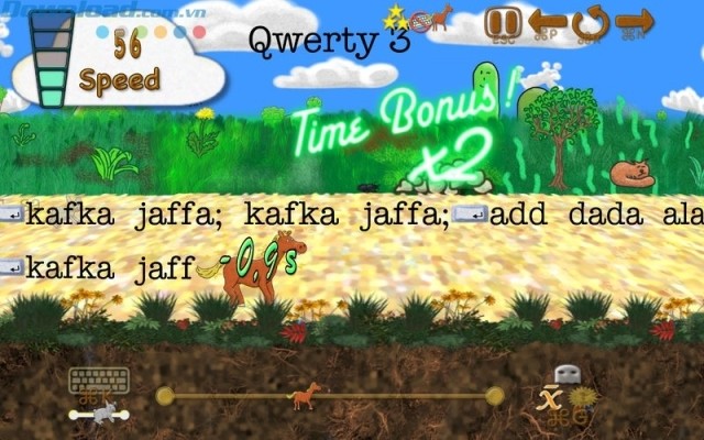 Nhận được con vật tương ứng với tốc độ gõ của bạn