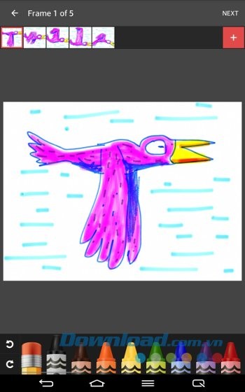 Giao diện làm ảnh GIF của Animatic