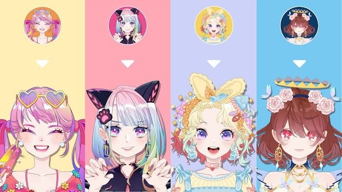 Tạo cho avatar của bạn nhiều phong cách thời trang khác nhau trong game Anime Doll Avatar Maker Game