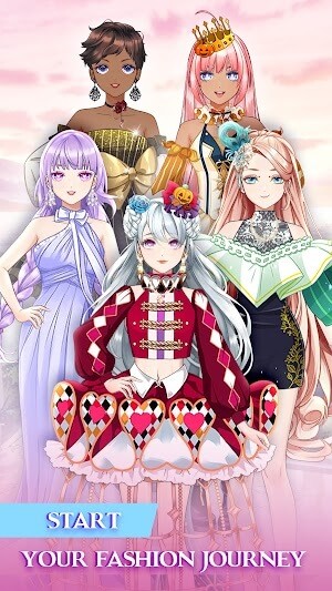 Bắt đầu hành trình thời trang của bạn trong game Anime Fashion Princess Dressup