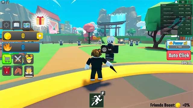 Bạn có thể tăng sức mạnh bằng cách sử dụng code Anime Weapon Simulator