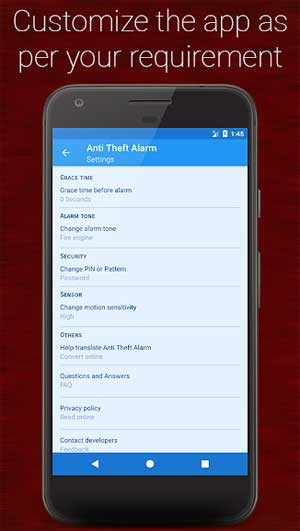 Tùy chỉnh Anti-Theft Alarm theo nhu cầu của bạn