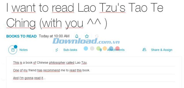 Các thao tác khác trên công việc