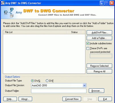 Any DWF to DWG Converter