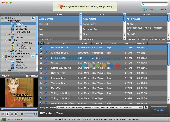 AnyMP4 iPad to Mac Transfer