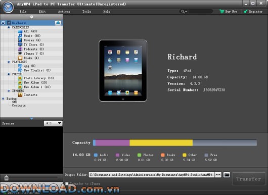 AnyMP4 iPad to PC Transfer Ultimate